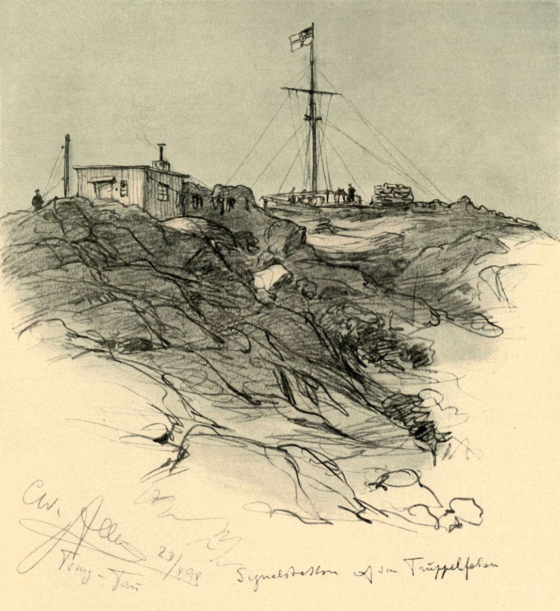 Station de signalisation, Tsingtao, Chine, 1898 - Christian Wilhelm Allers