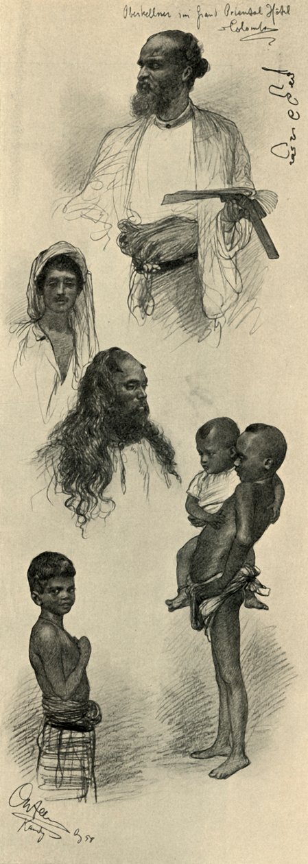 Études de personnes, Ceylan - Christian Wilhelm Allers