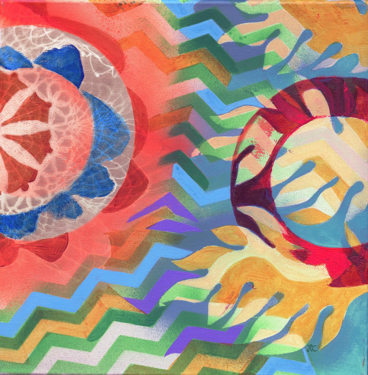Méditation18 Vagues, vers 2017 - Christina Saj