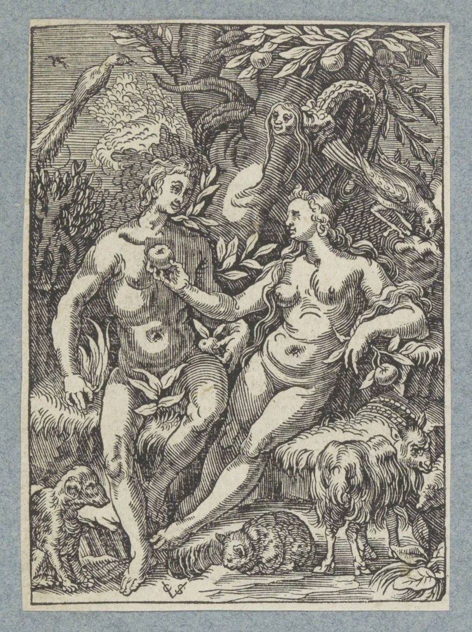 La Chute avec serpent femelle - Christoffel van Sichem (II)