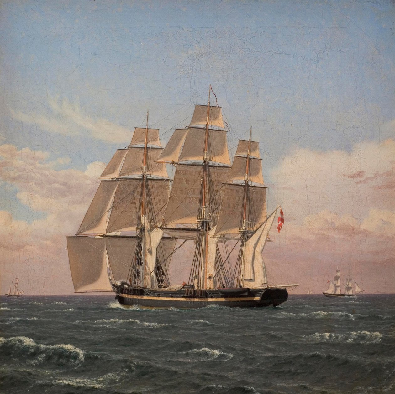 La corvette Najaden sous voile - Christoffer Wilhelm Eckersberg