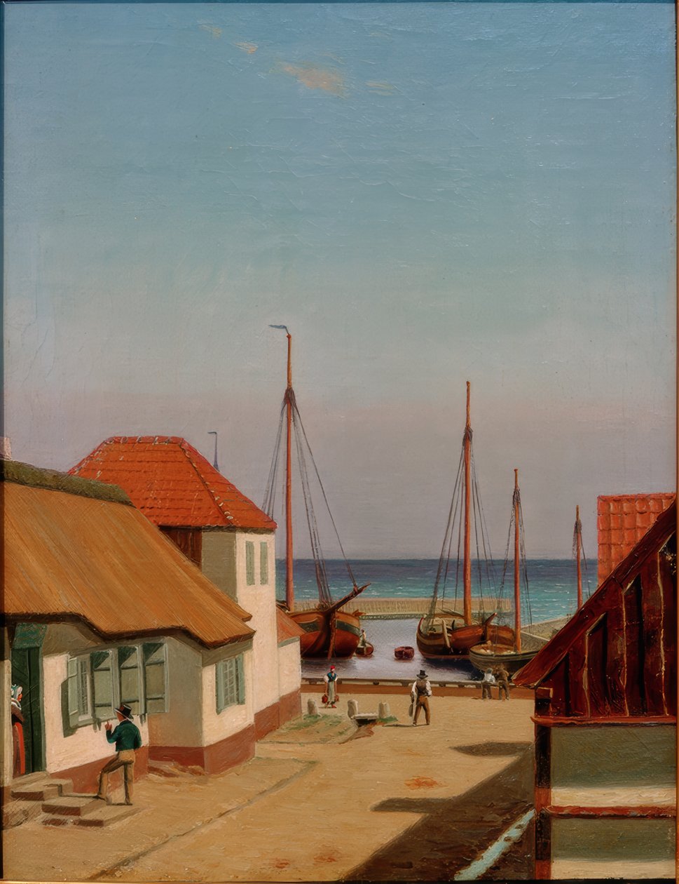 Le port de Dragør - Christoffer Wilhelm Eckersberg