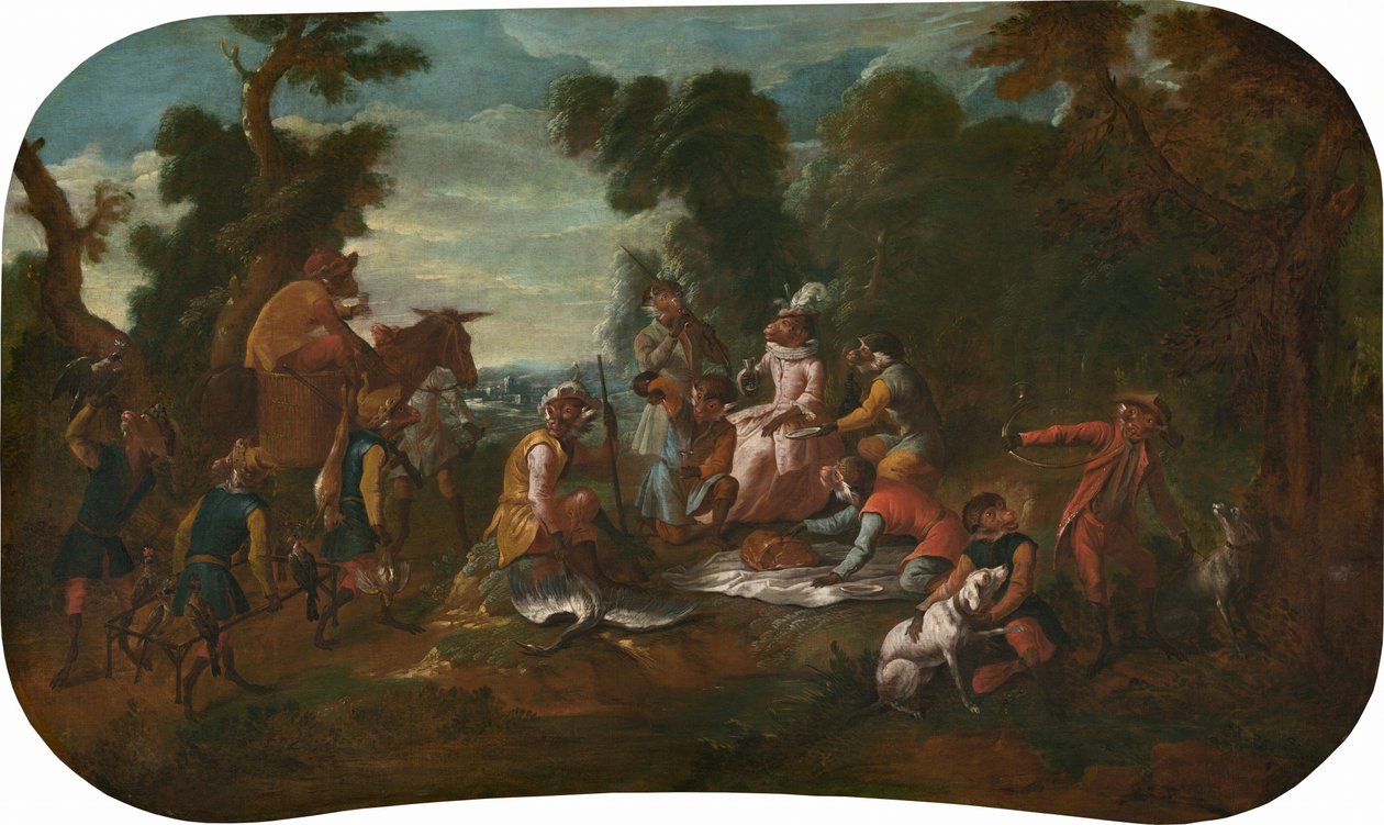 Singerie : Le Pique-nique, vers 1739 - Christophe Huet