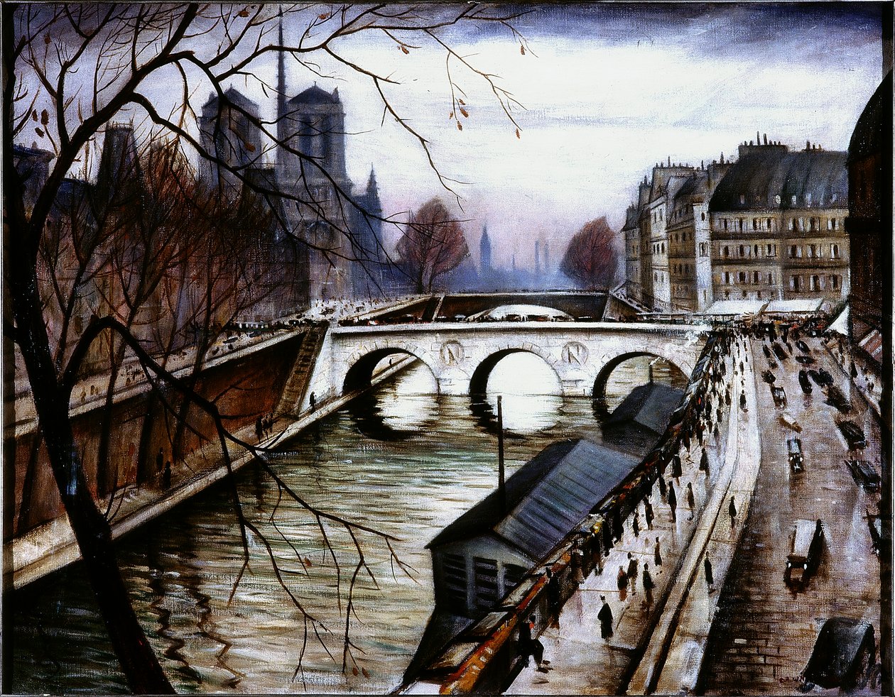 Notre Dame de Paris depuis le Quai des Grands Augustins - Christopher Richard Wynne Nevinson