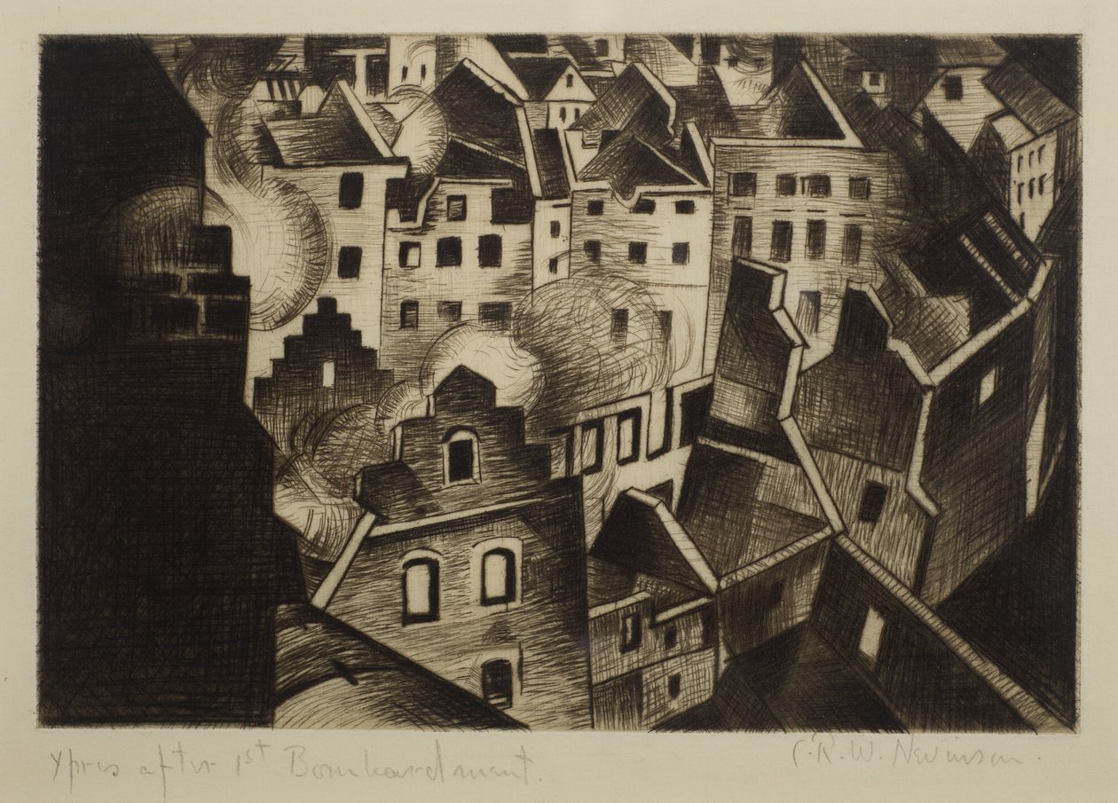 Ypres après le premier bombardement, 1916 - Christopher Richard Wynne Nevinson