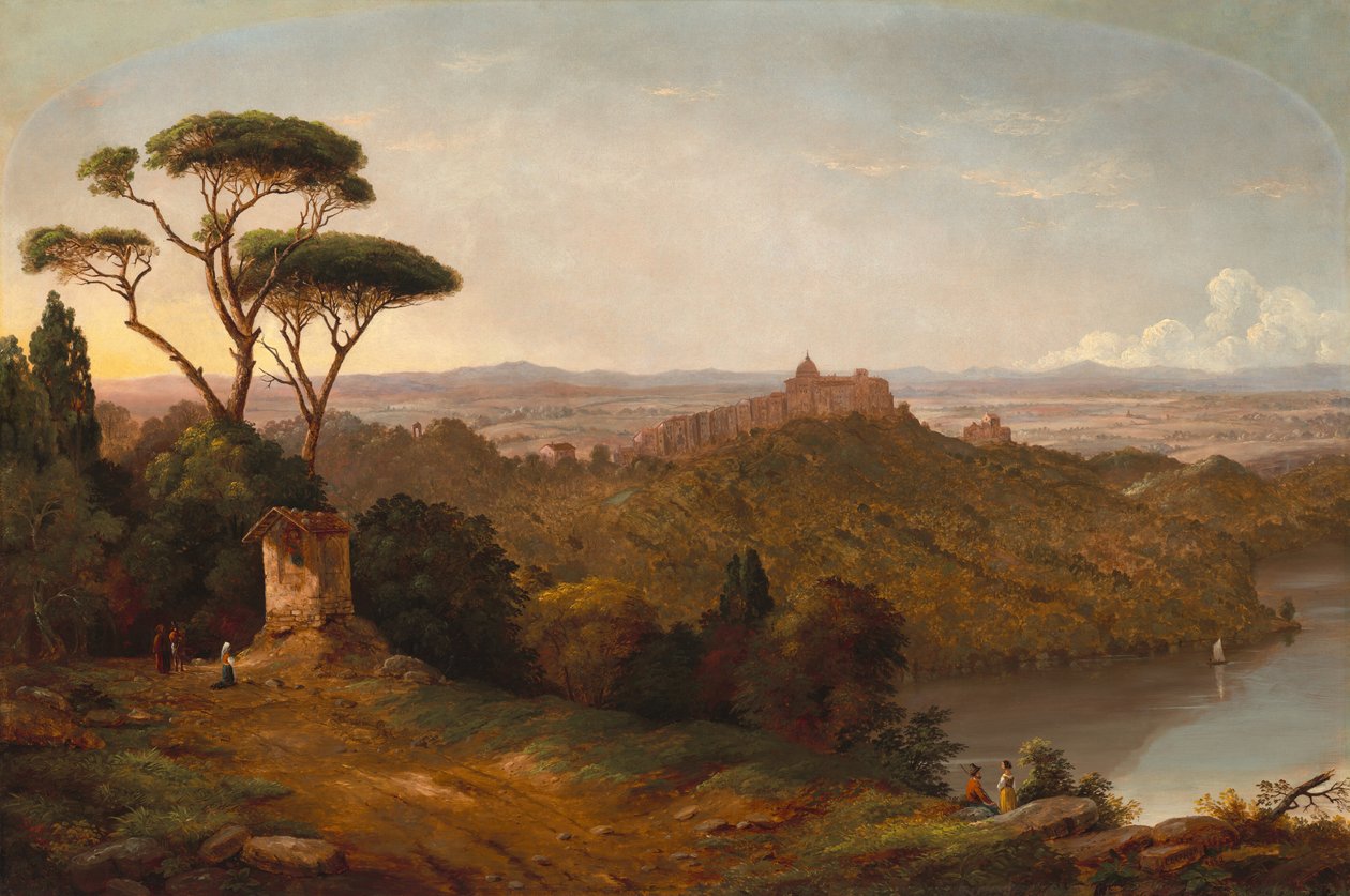 Château Gondolfo, Lac Albano, Italie, 1852 - Christopher Pearse Cranch