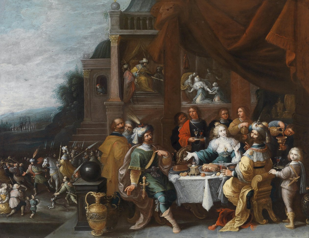 Assuérus et Haman au festin d