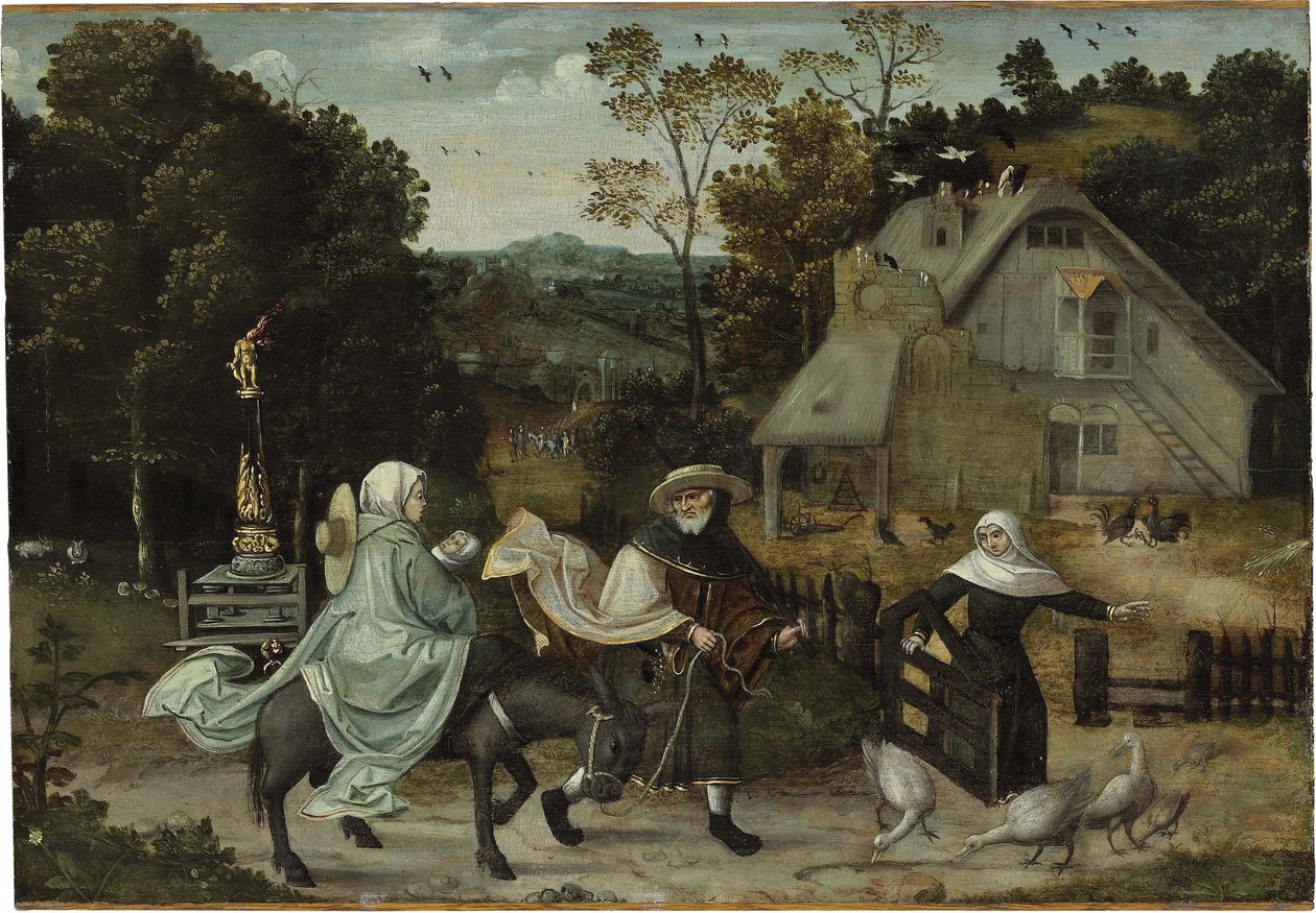 La fuite en Égypte - Circle of Jan Wellens de Cock