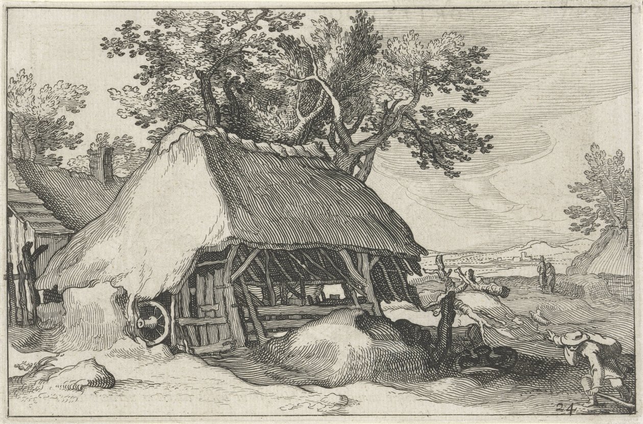Ferme (série: Paysages avec fermes) - Claes Jansz. Visscher (II)