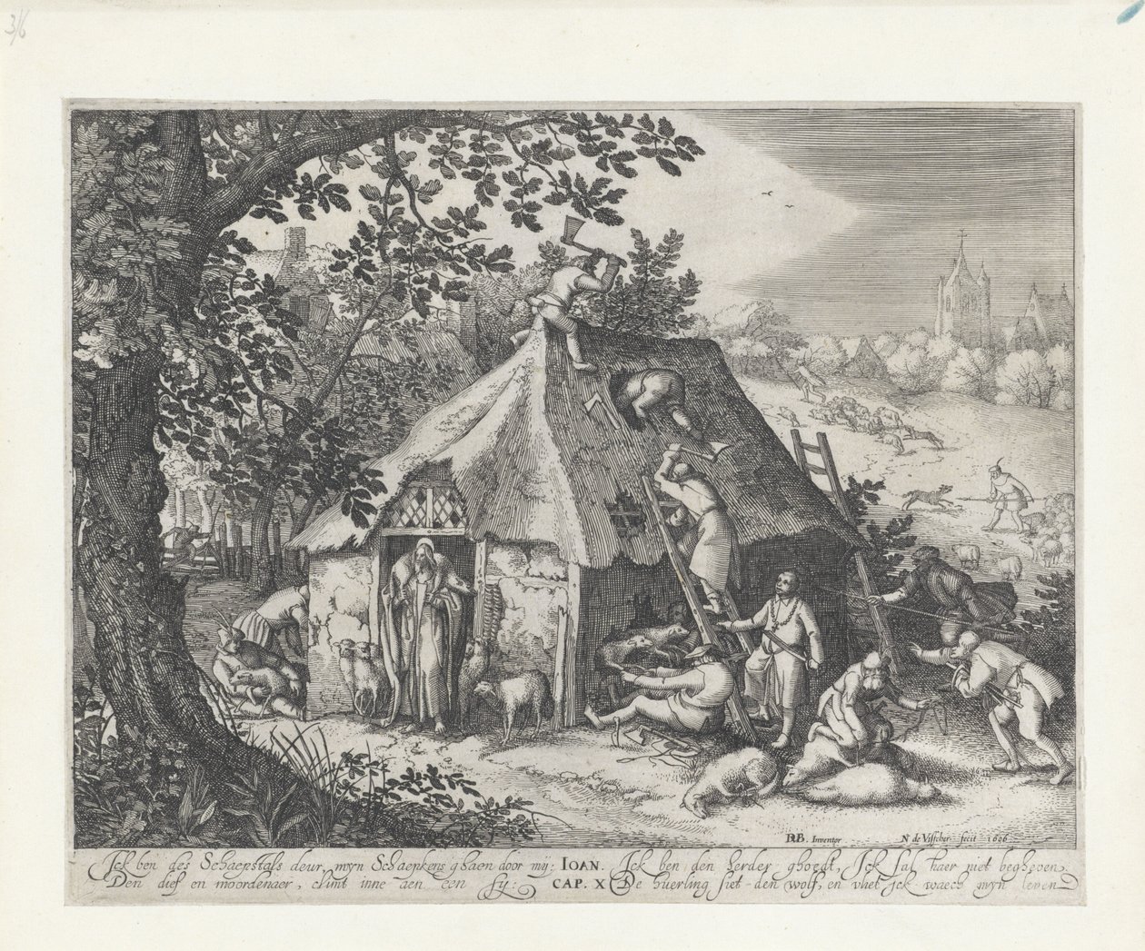 Christ à la bergerie - Claes Jansz. Visscher (II)