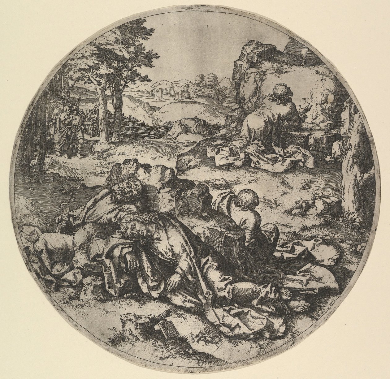 Le Christ à Gethsémani copie - Claes Jansz Visscher