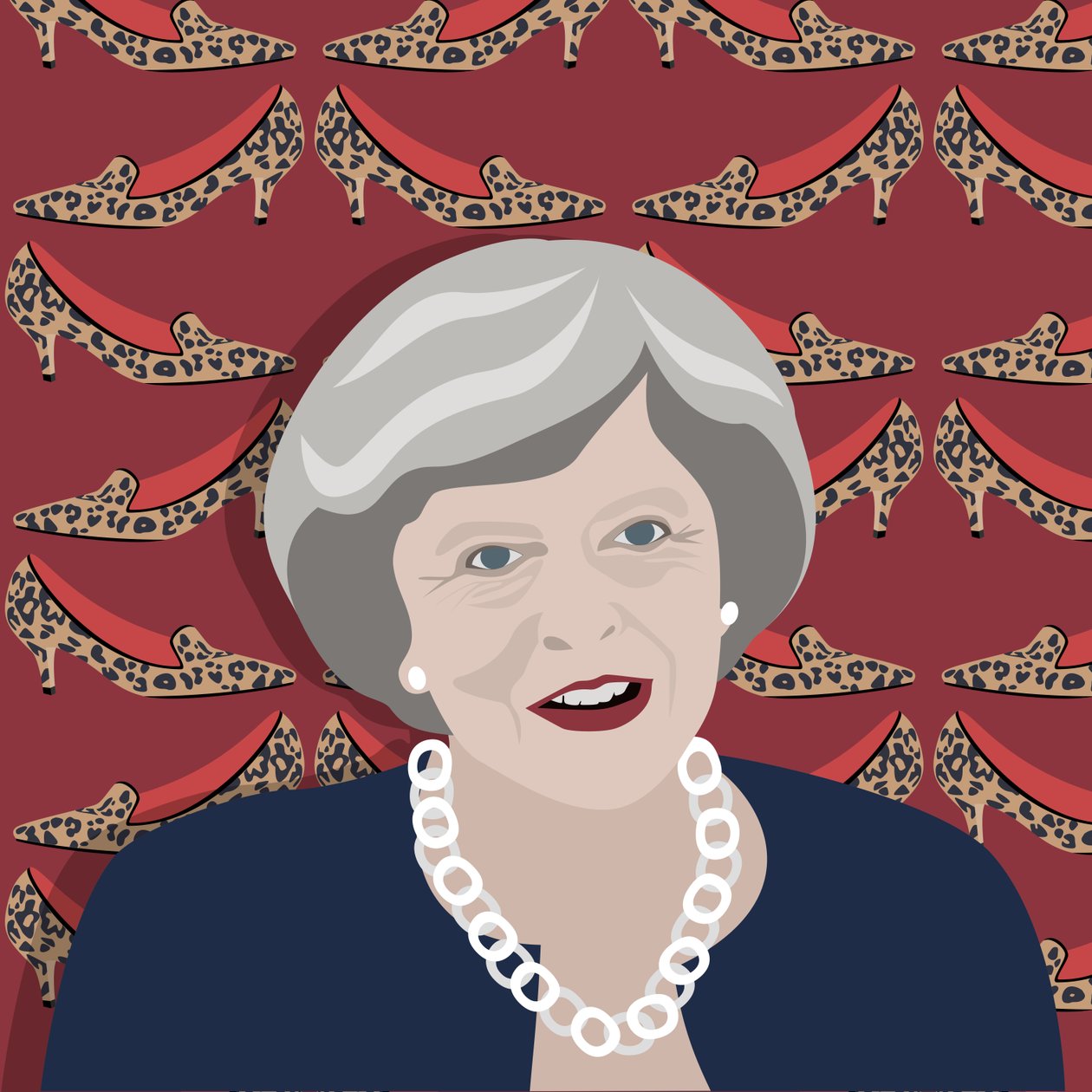 Theresa May et le talon aiguille - Claire Huntley