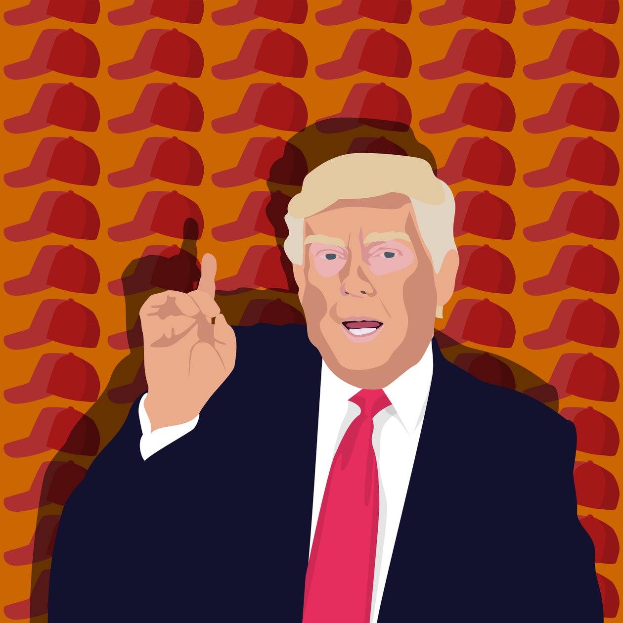 Trump et la casquette de baseball - Claire Huntley