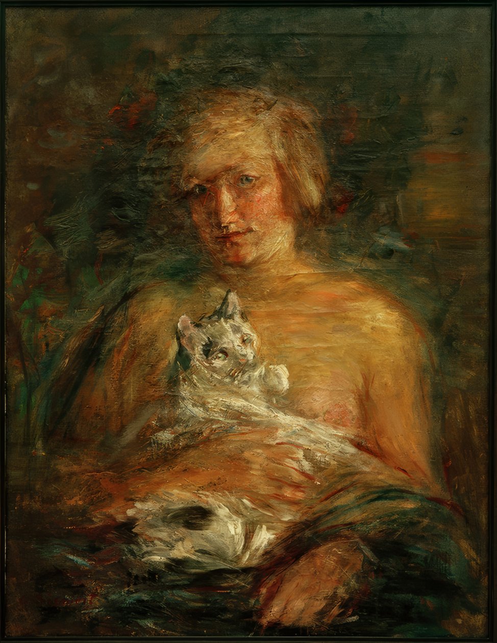 Fille avec chat - Clara Siewert