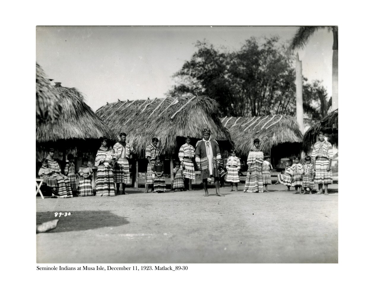 Indiens Séminoles à Musa Isle, 11 décembre 1923 - Claude C. Matlack
