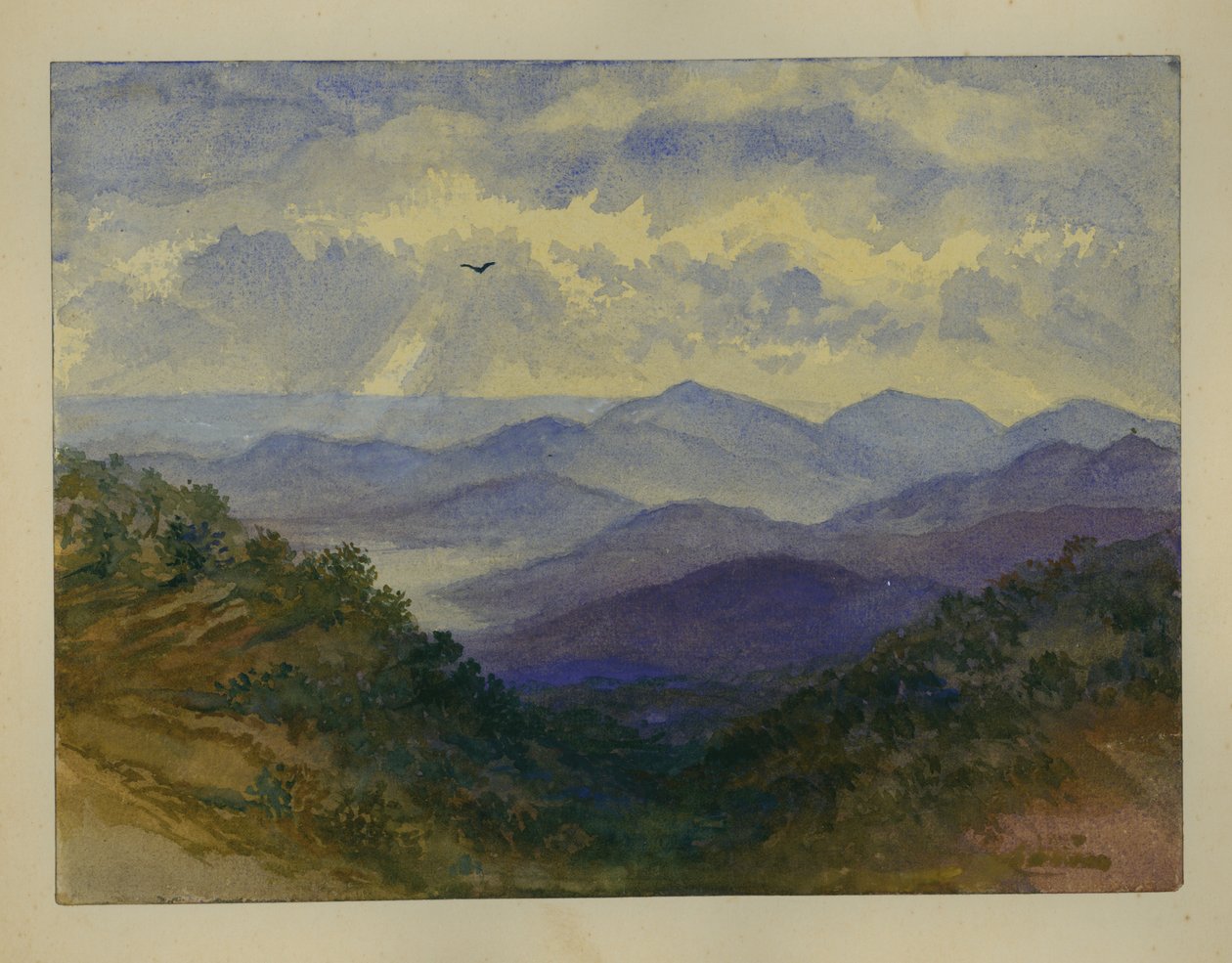 Vue vers la mer Méditerranée - Claude Conder