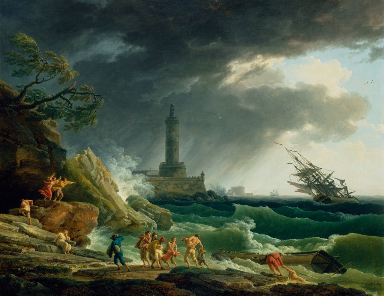 Tempête sur une côte méditerranéenne - Claude Joseph Vernet