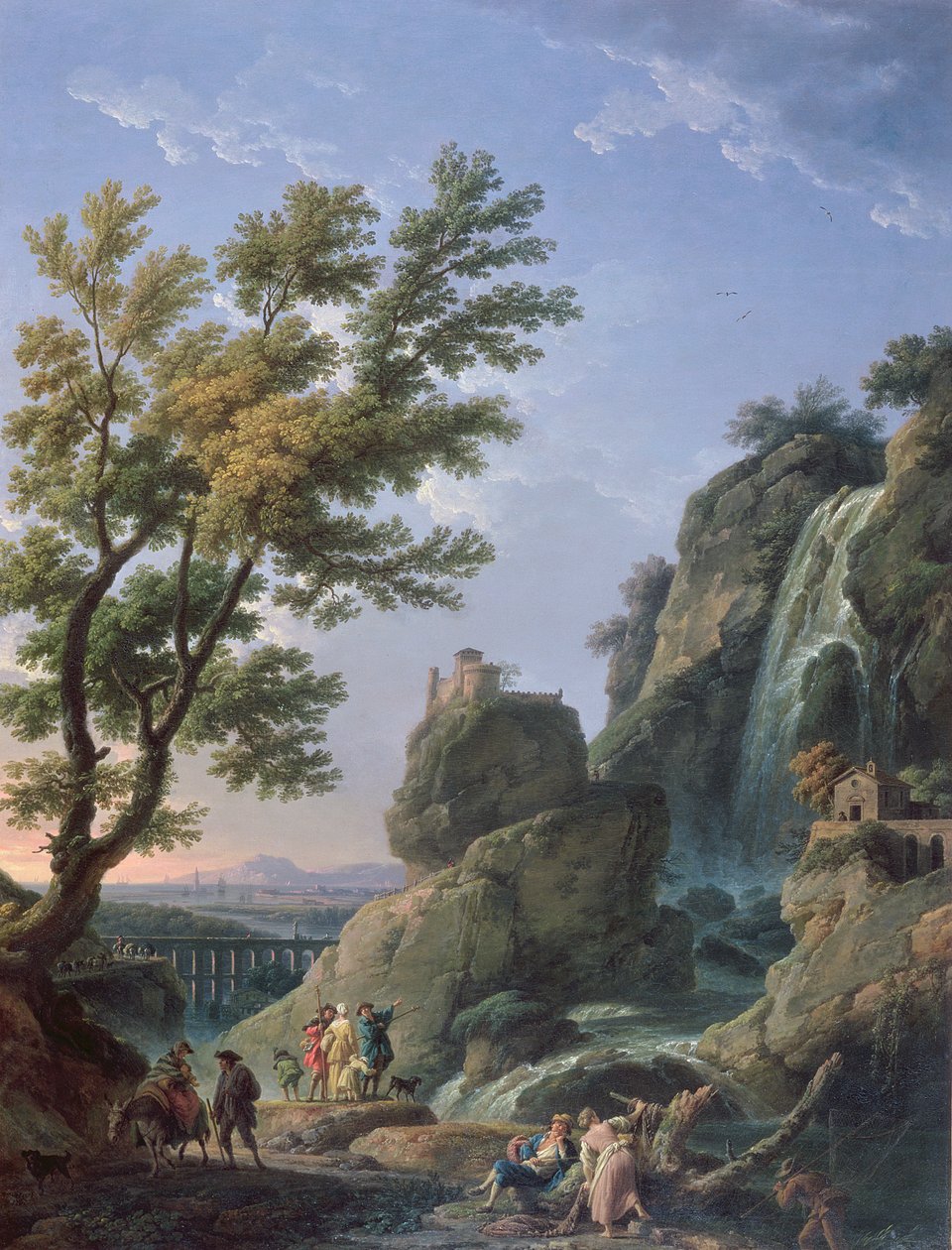 Paysage avec cascade et figures, 1768 - Claude Joseph Vernet