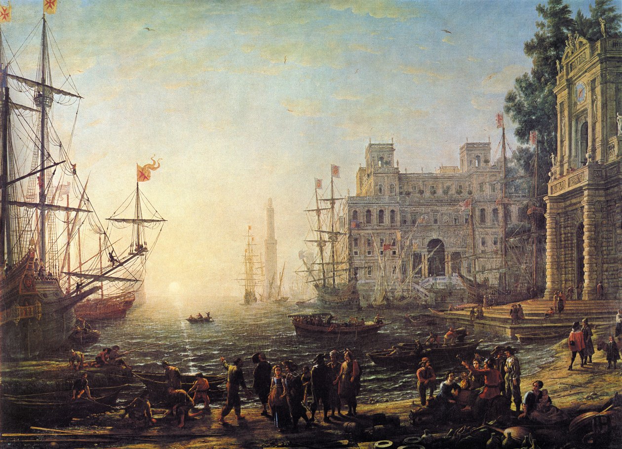 Vue du port avec la Villa Médicis - Claude Lorrain