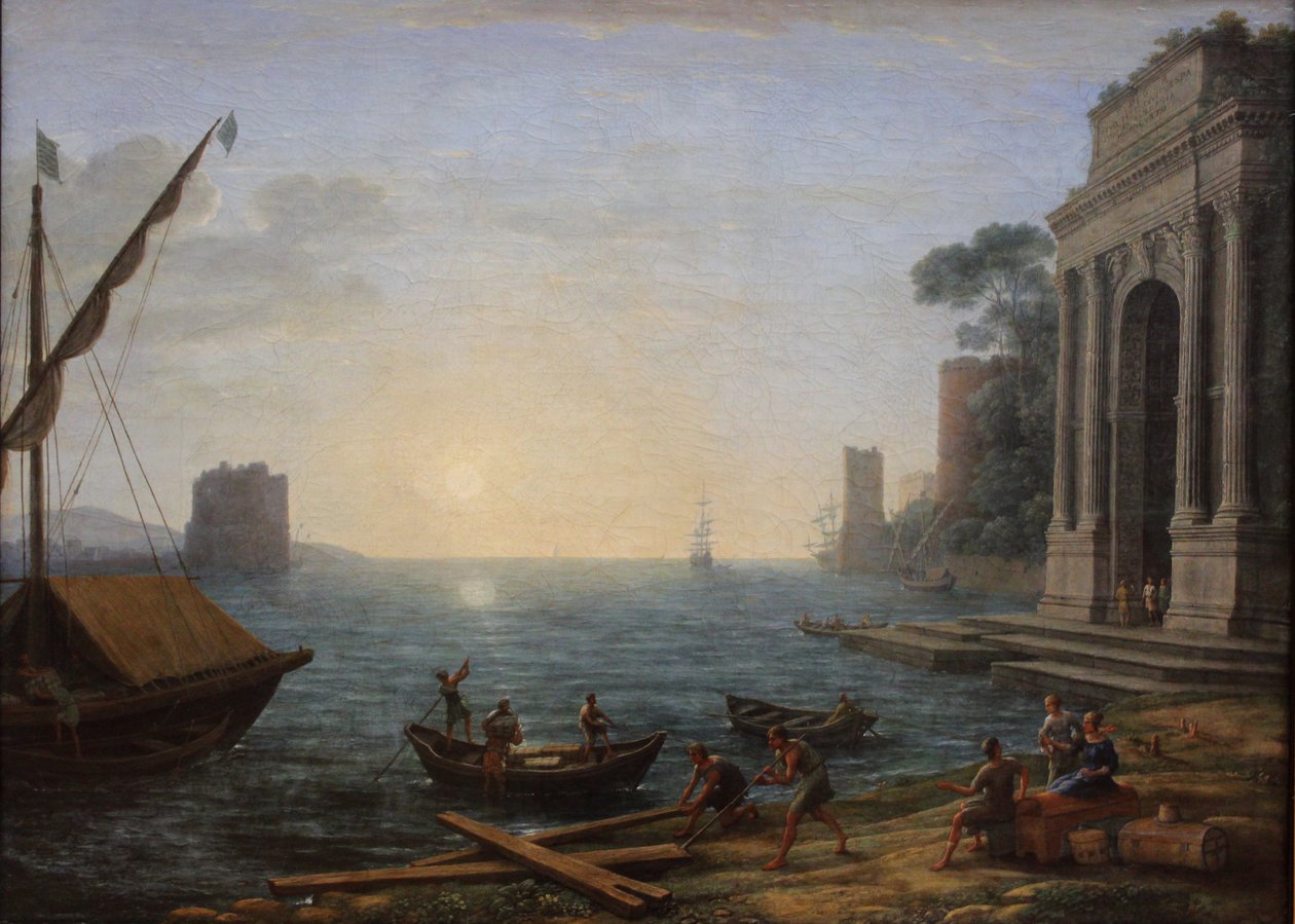 Un port au lever du soleil - Claude Lorrain