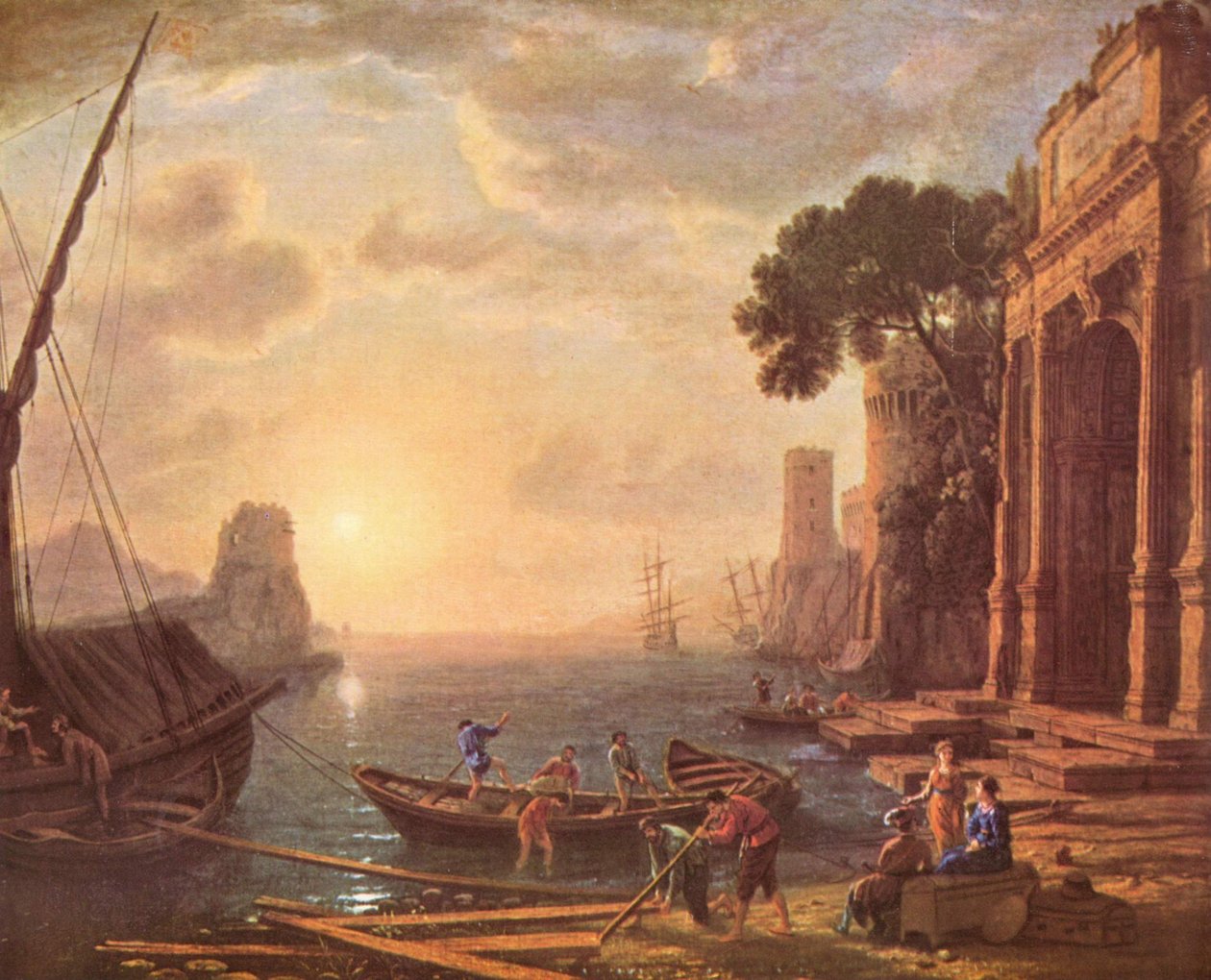 Port au coucher du soleil - Claude Lorrain