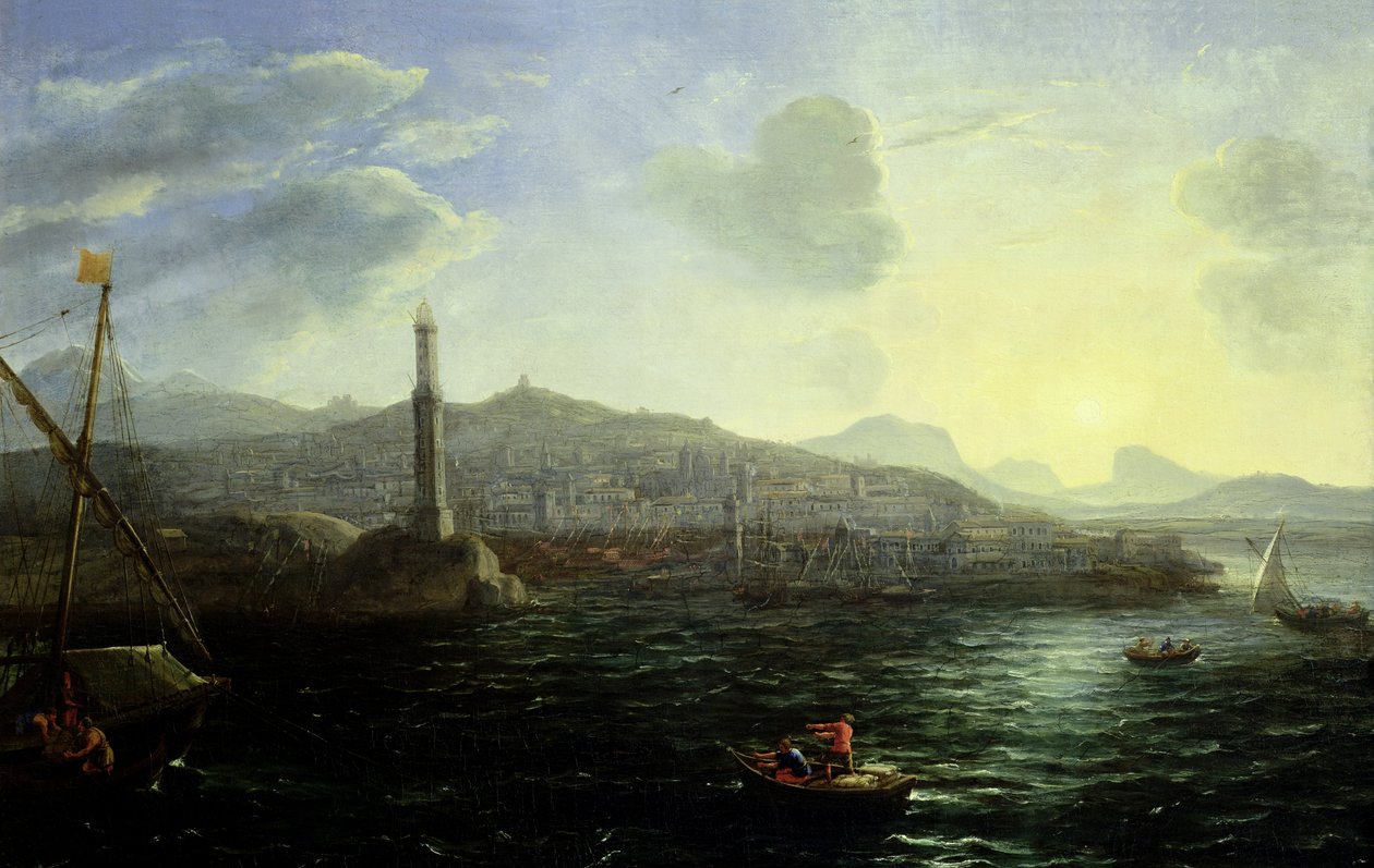 Le port de Gênes, vue sur la mer - Claude Lorrain