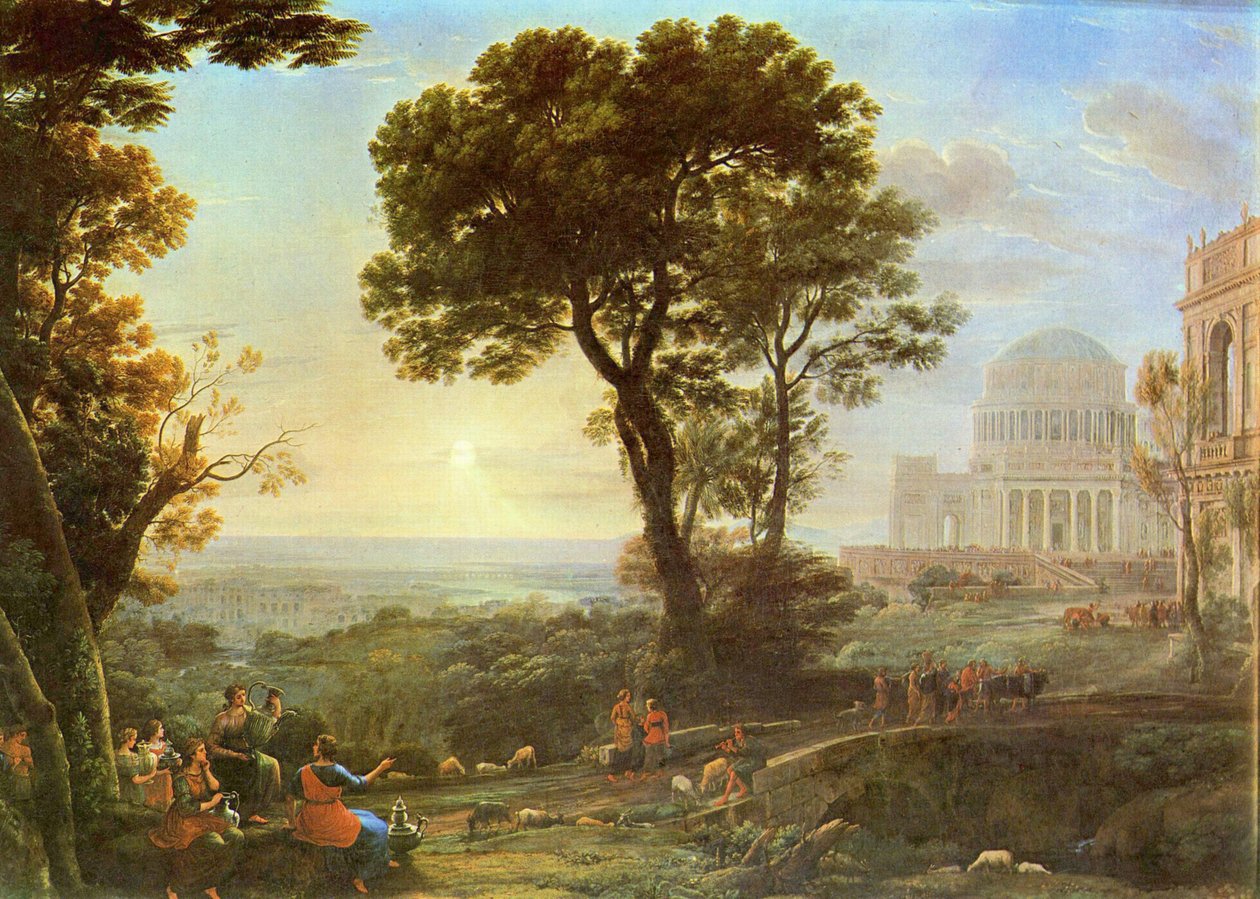 Vue de Delphes avec une procession sacrificielle - Claude Lorrain