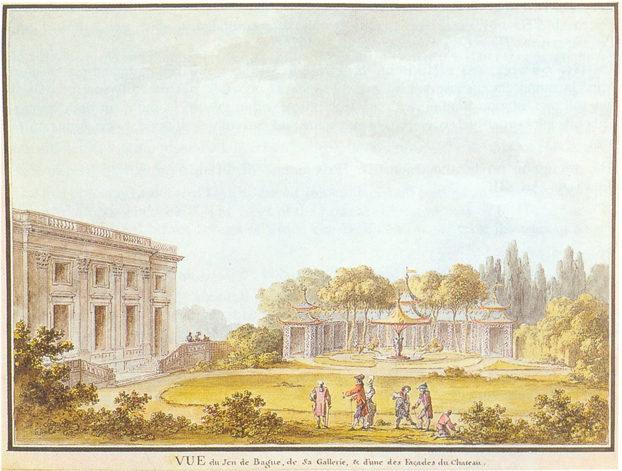 Vue du Jeu de Bague, de la galerie et d