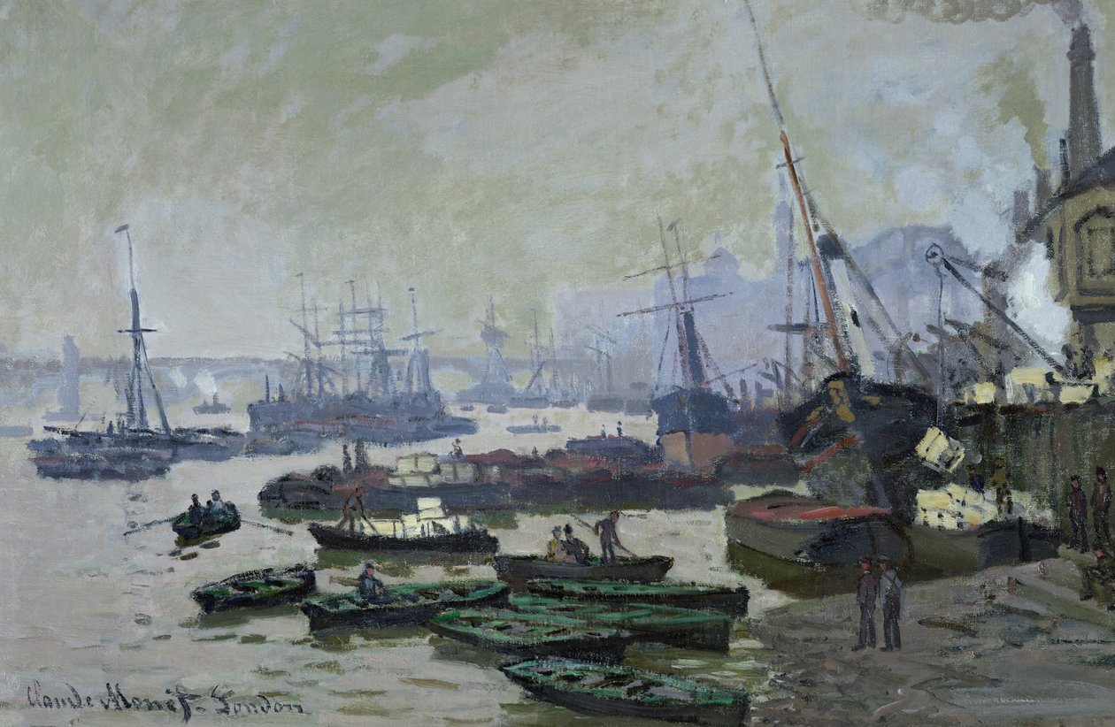Bateaux dans le bassin de Londres, 1871 - Claude Monet
