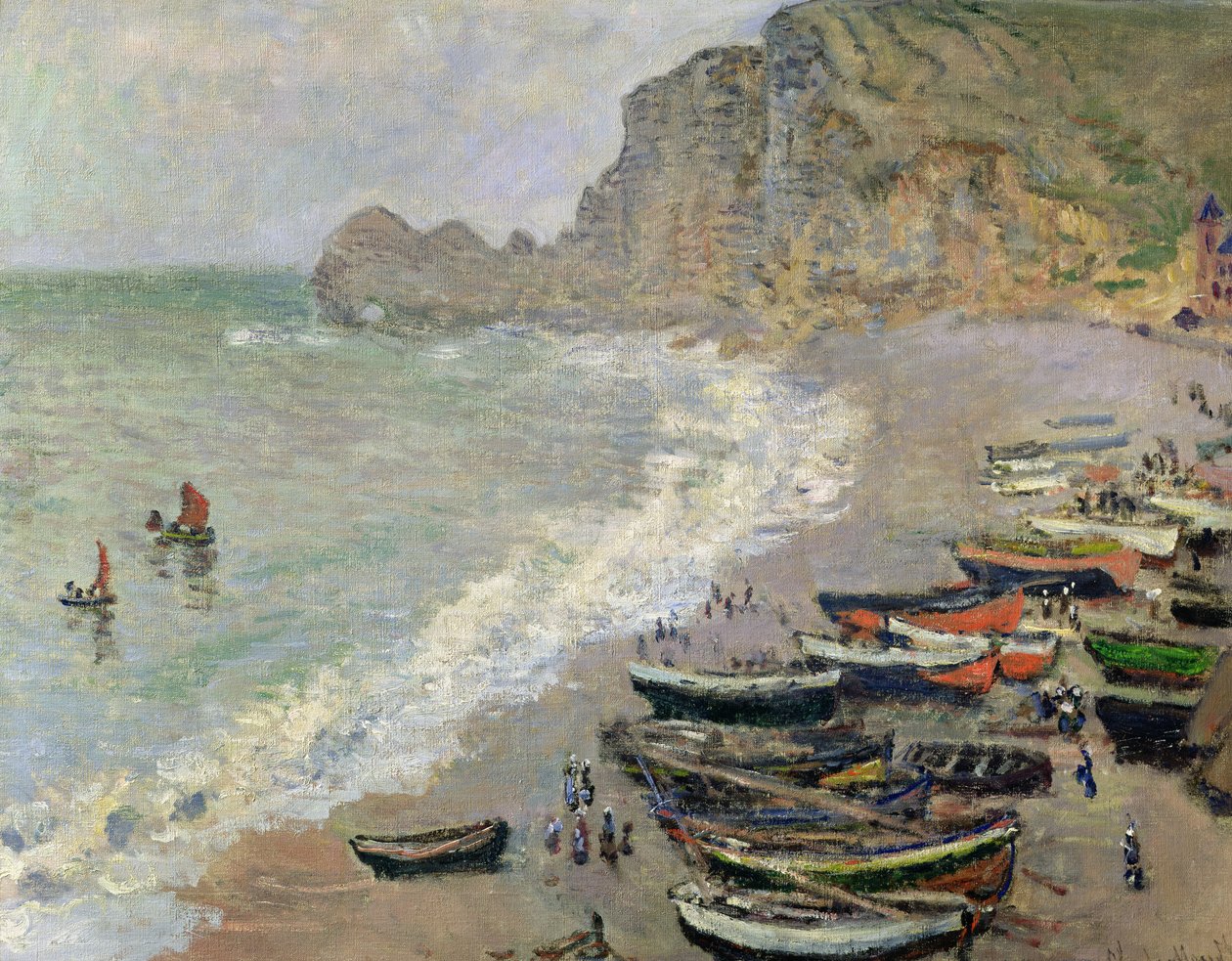 Étretat, plage et la Porte d