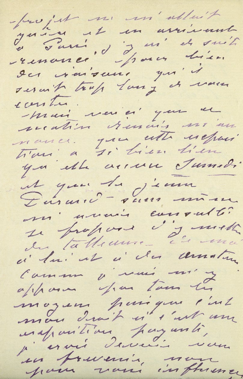 Lettre de Claude Monet à Berthe Morisot, 1888 - Claude Monet