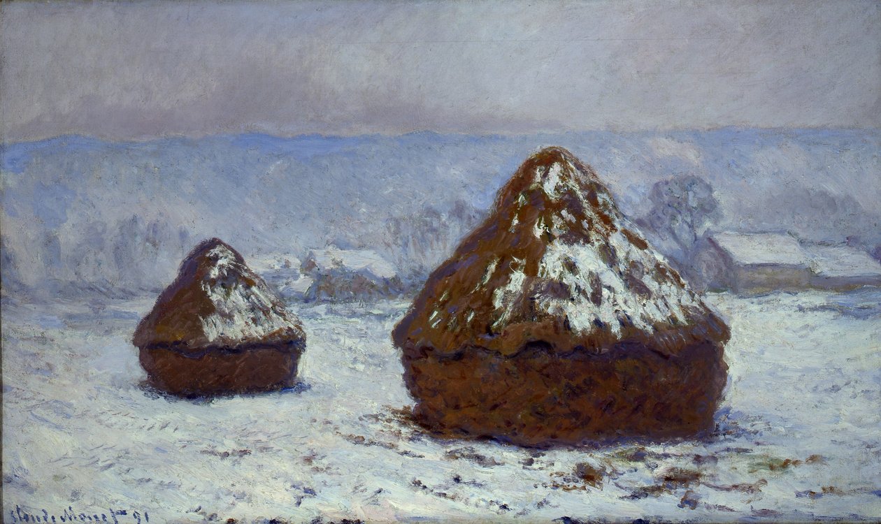 Meules, effet de neige, 1891 - Claude Monet