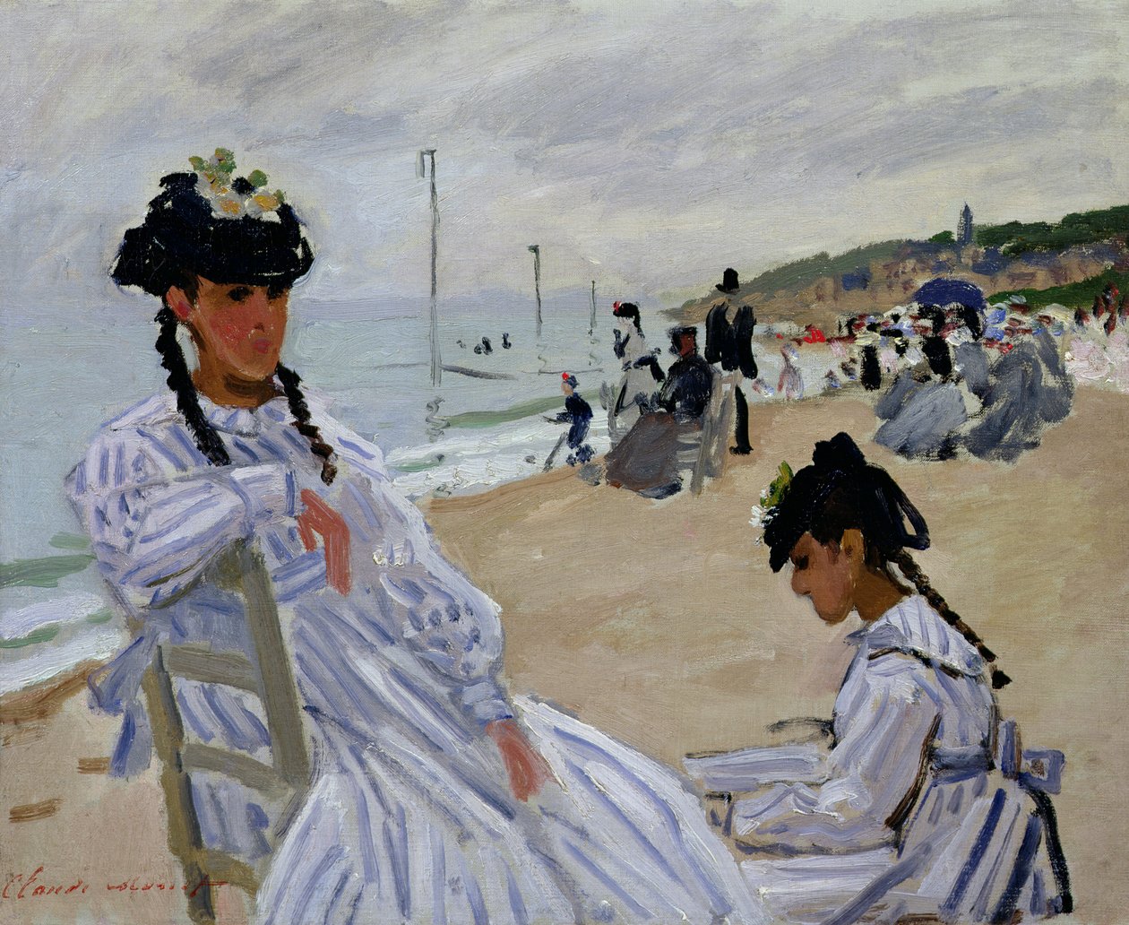 Sur la plage de Trouville, 1870-71 - Claude Monet