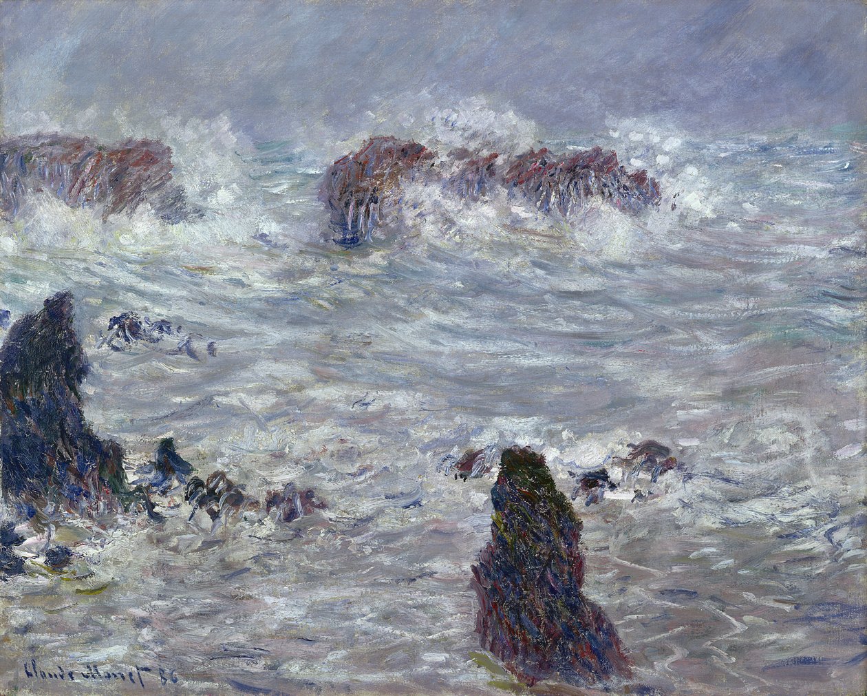 Tempête, au large de la côte de Belle-Île, 1886 - Claude Monet
