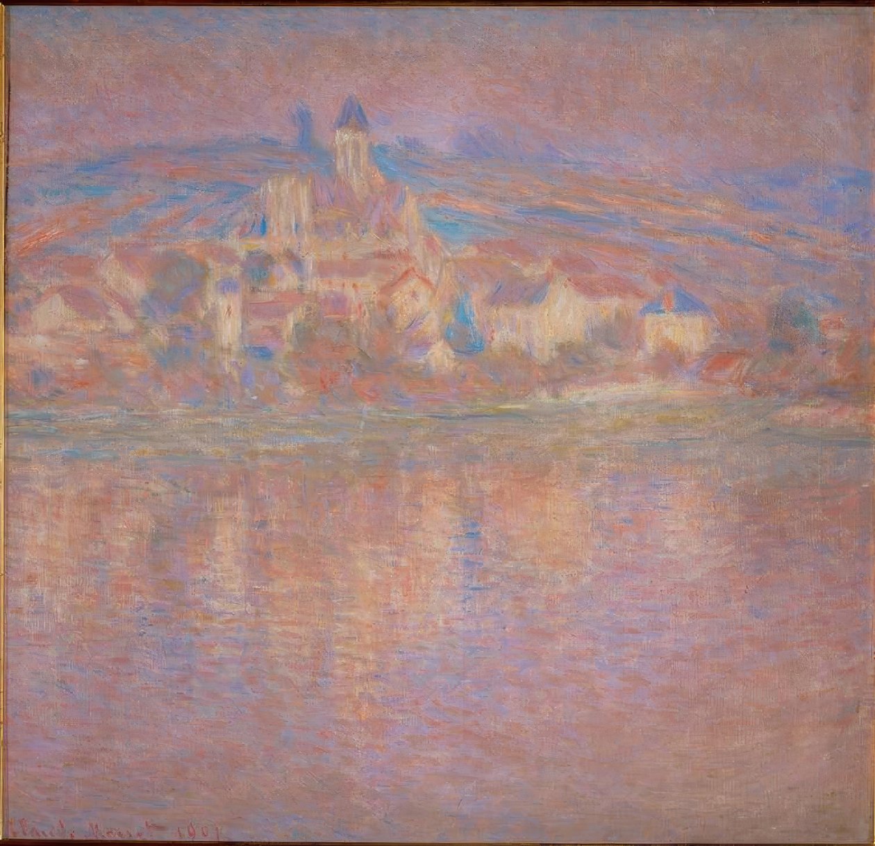 Vétheuil, coucher de soleil - Claude Monet