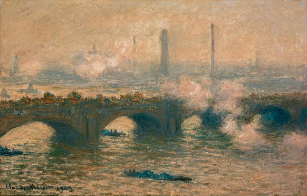 Pont de Waterloo, temps gris - Claude Monet