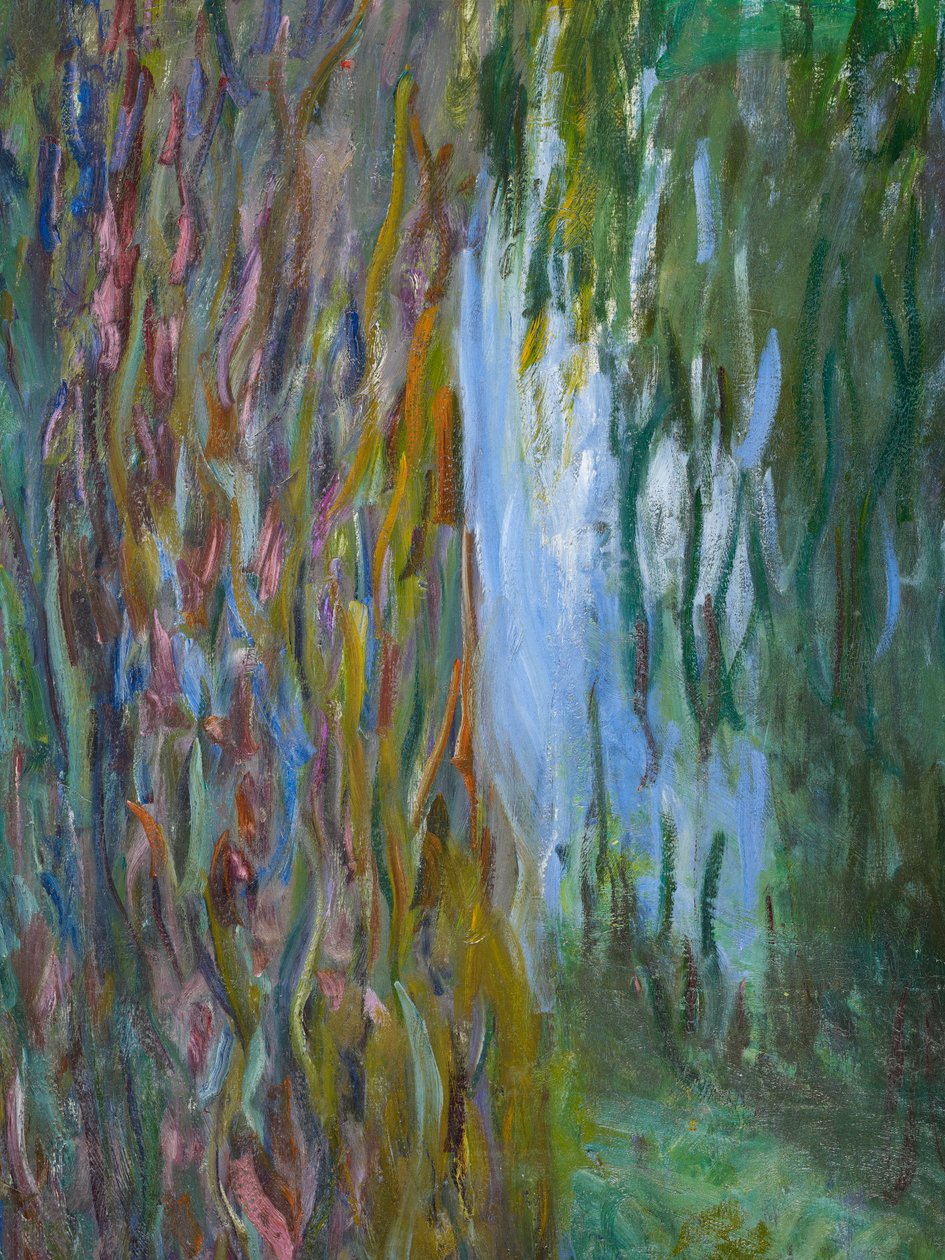 Saule pleureur et étang aux nymphéas, 1916-19 (détail) - Claude Monet