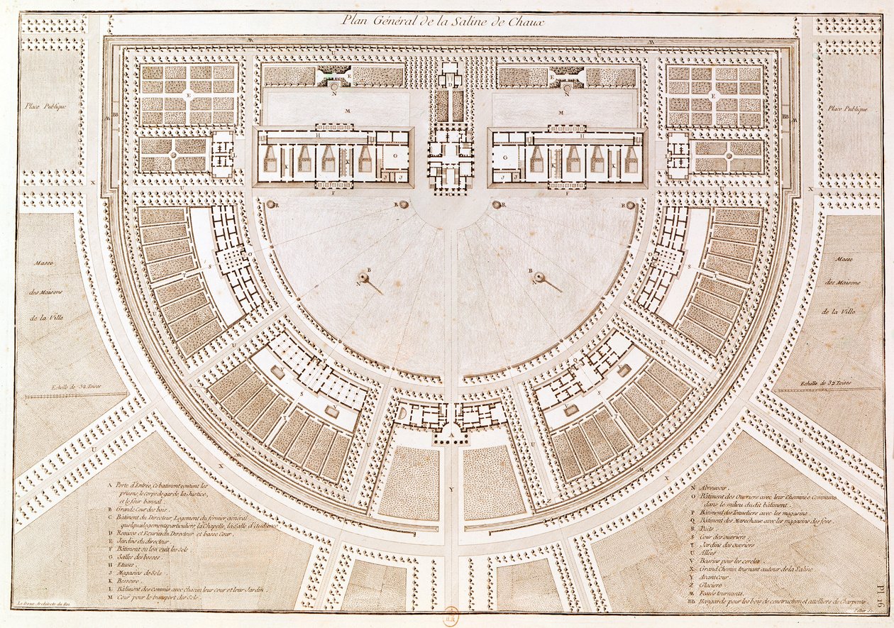 Plan général des salines dans la 