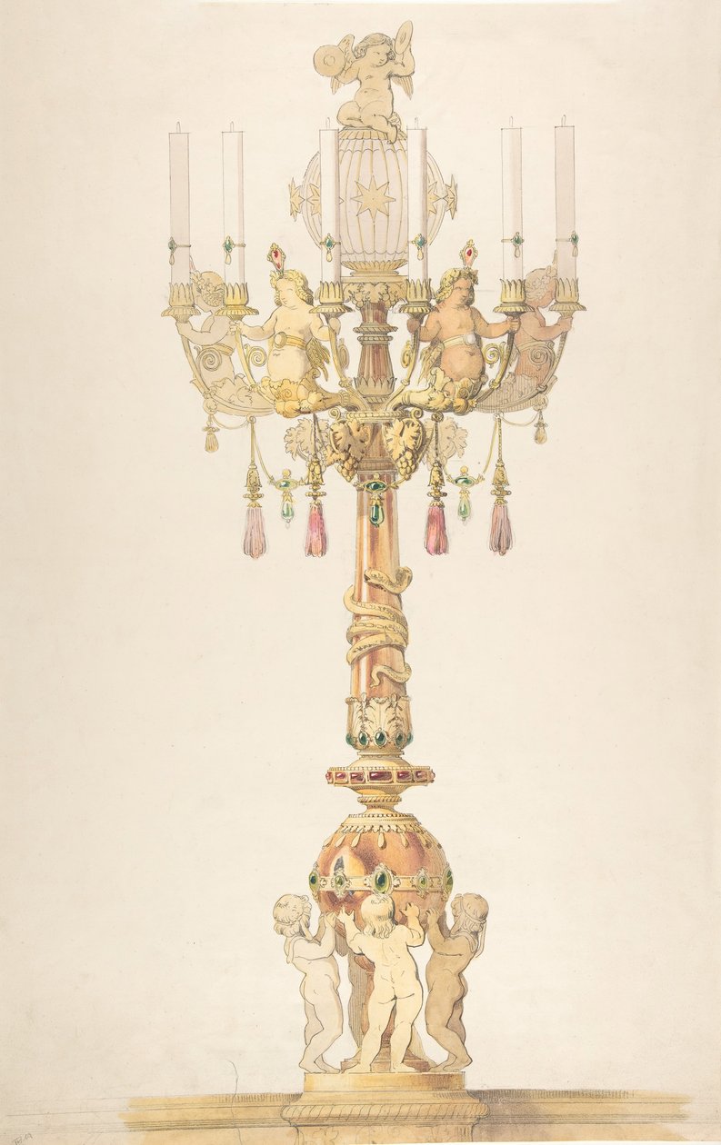 Conception pour un candélabre, 1810-38 - Claude Aimé Chenavard