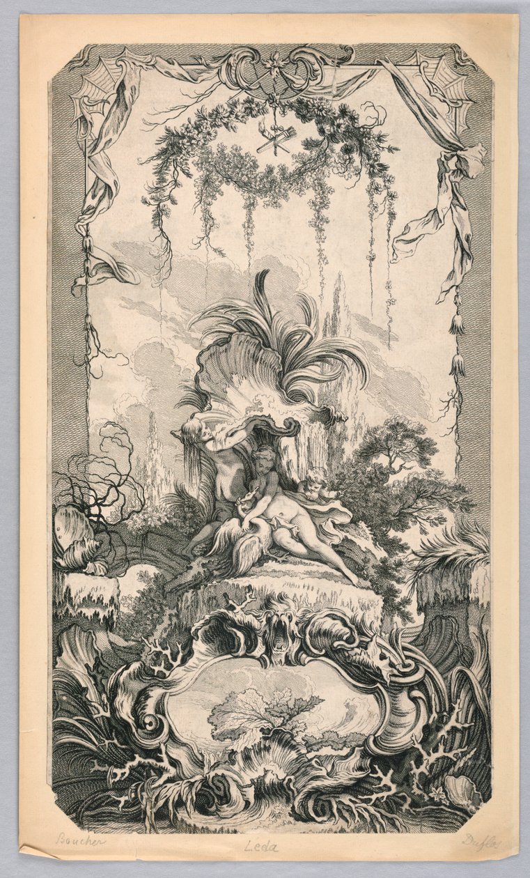 Léda et le cygne - Claude Augustin Duflos