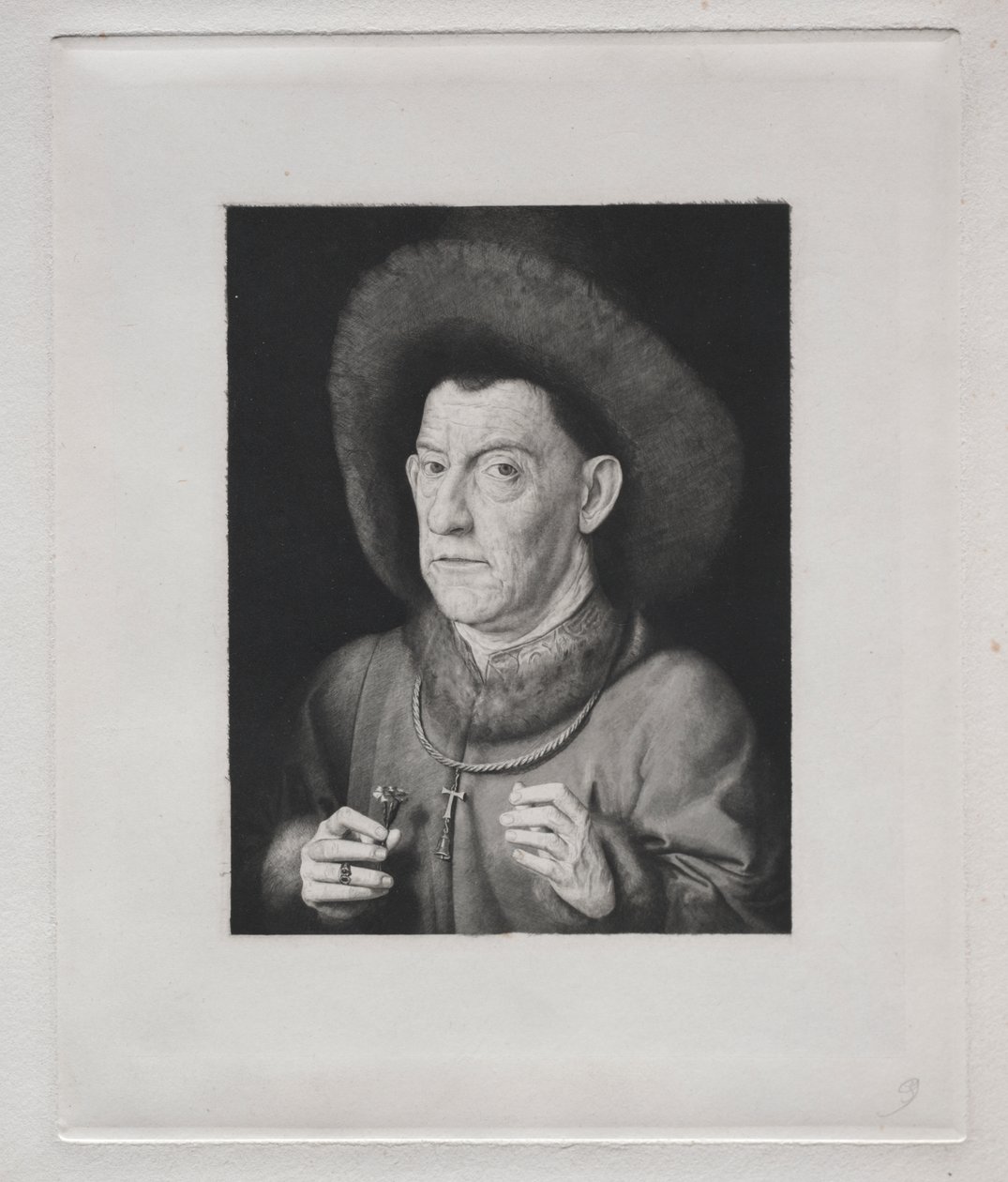 Homme avec un œillet - Claude Ferdinand Gaillard