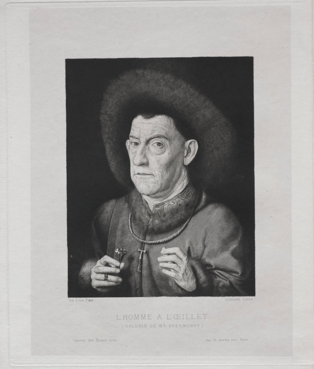 Homme avec un œillet - Claude Ferdinand Gaillard