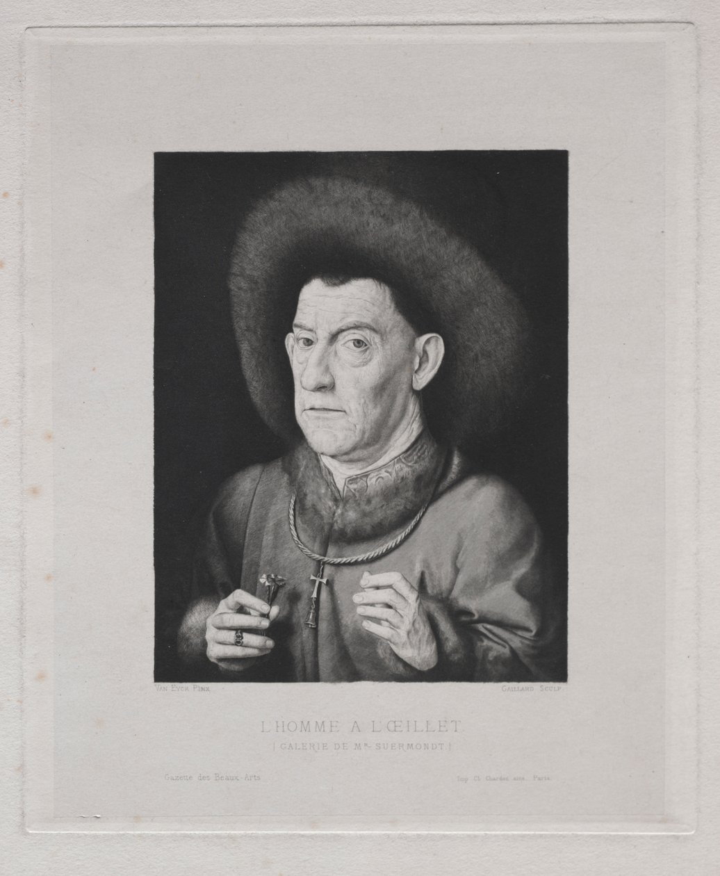 Homme avec un Œillet - Claude Ferdinand Gaillard