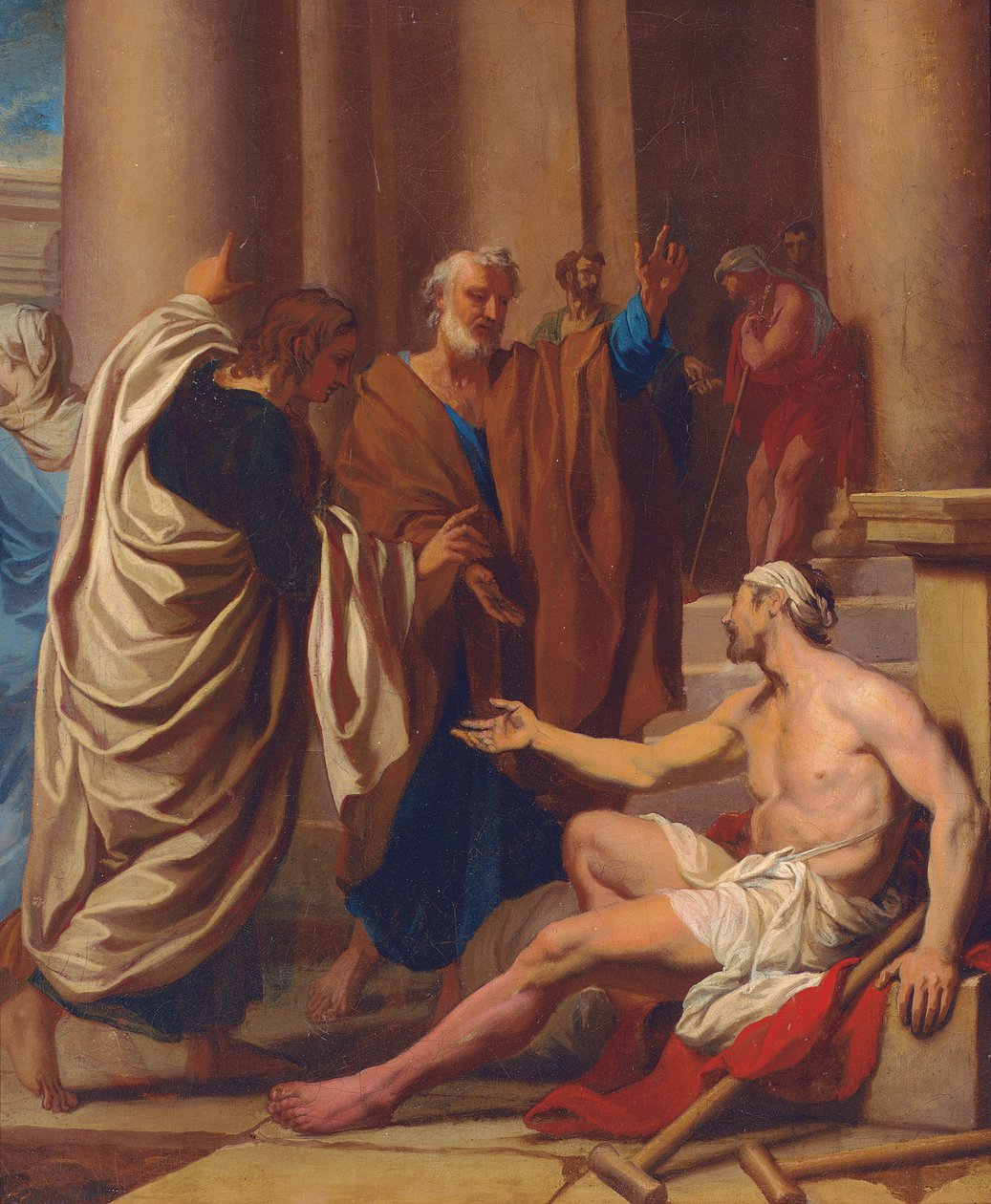 Saint Pierre guérissant le boiteux - Claude Guy Halle