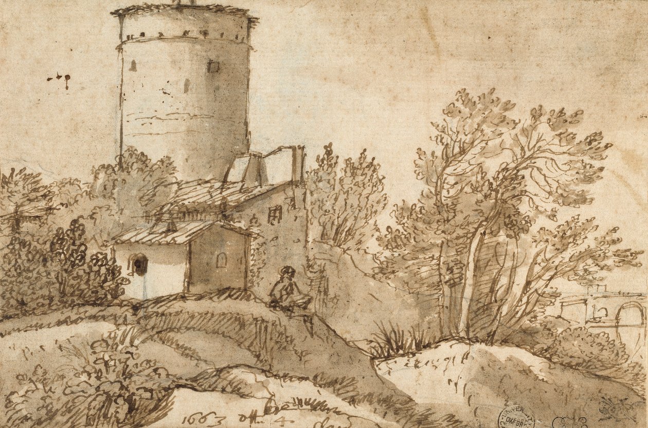 Bâtiments de ferme près du Tibre, 1663 - Claude Lorrain