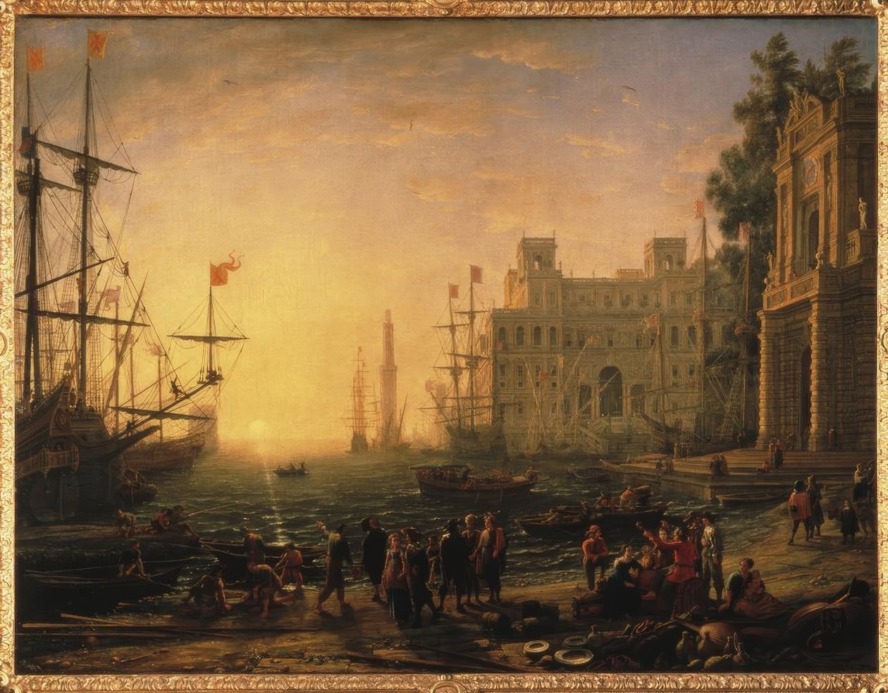 Vue idéale du port avec la Villa Médicis - Claude Lorrain