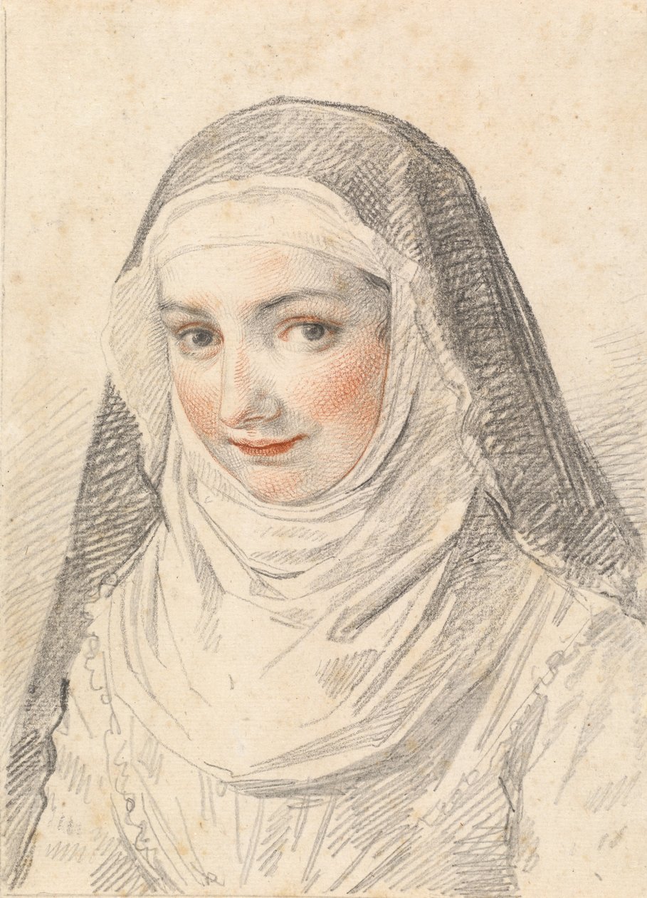 Une jeune nonne - Claude Mellan