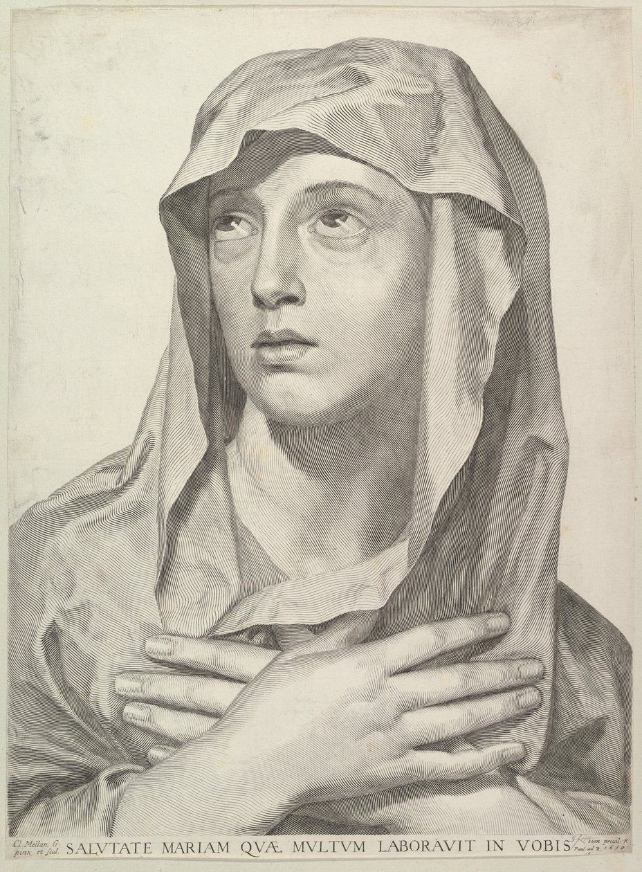 Buste de la Vierge - Claude Mellan