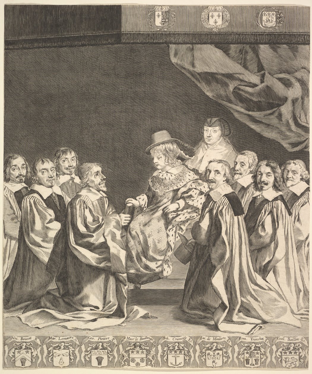 Frontispice : Les Ordonnances royaux, vers 1644. - Claude Mellan