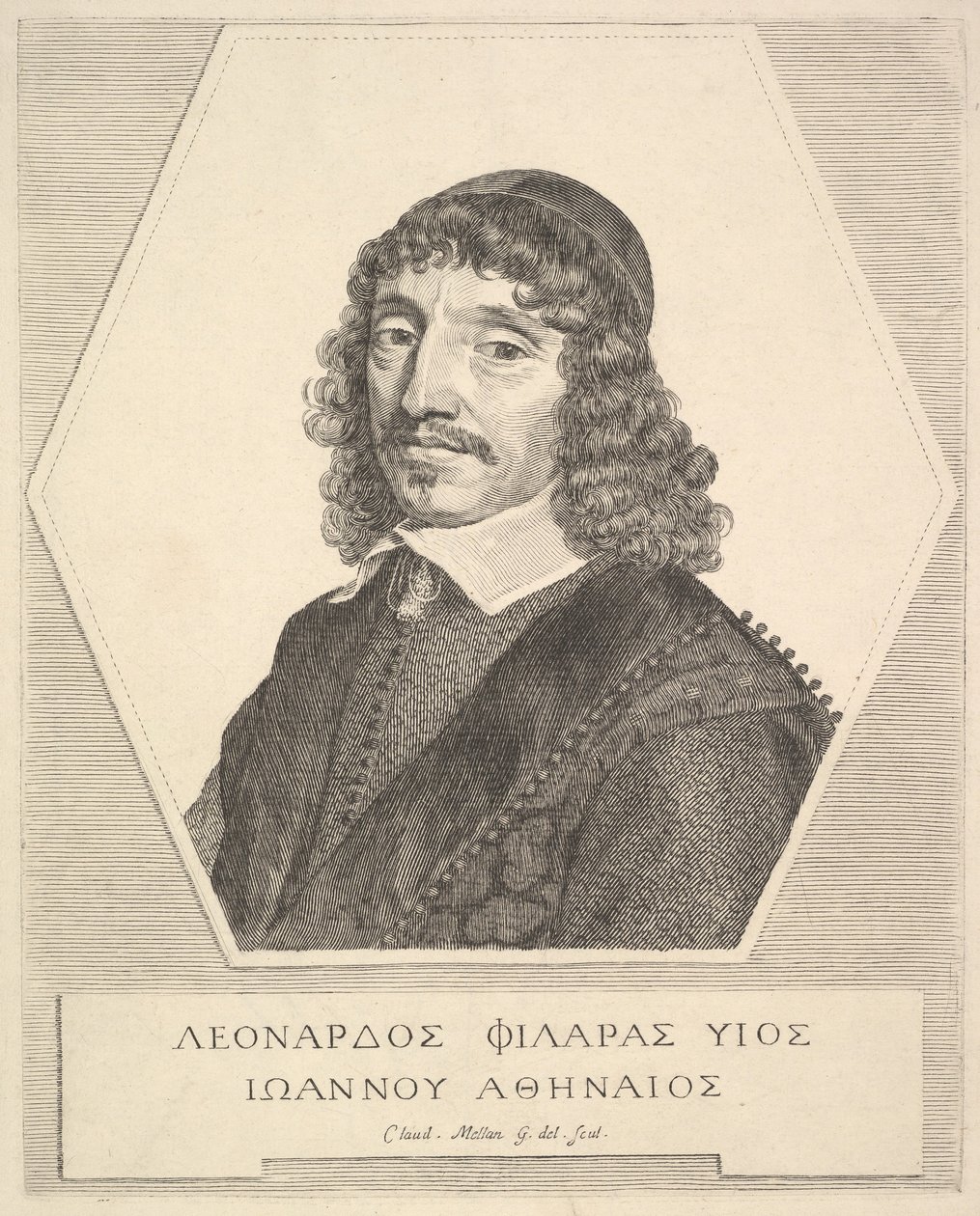 Portrait de Leonardos Philaras, 1651 - Claude Mellan